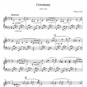 Piano Sheet Music of Ceremony by Hisato Tsuji